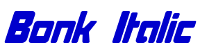 Bonk Italic 字体